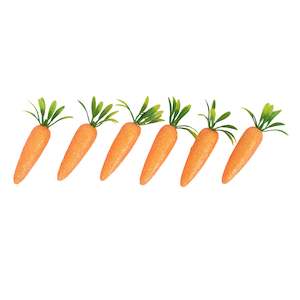 Easter: 6pc Carrots 7cm& 9cm