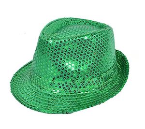 St Patricks: Hat Sequin Green