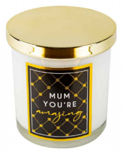 Mothers Day: Mum You're Amazing Candle