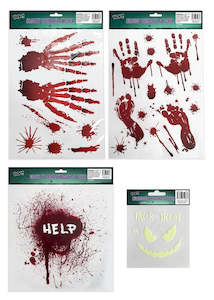 Stickers: HALLOWEEN WINDOW STICKER ASST