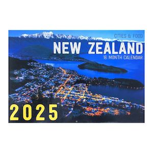 Diaries And Calendars: Calendar 2025 NZ Cities and Food
