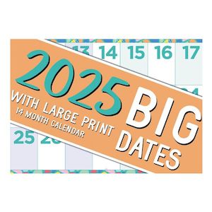 Diaries And Calendars: Calendar 2025 Large Print