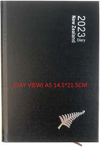 Diaries And Calendars: Diary 2025 A5 Hard Cover Day View Black