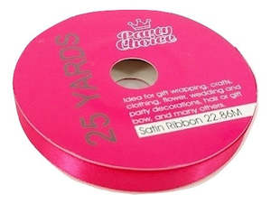 Satin Ribbon 1.0cm 22.86m  HOT PINK