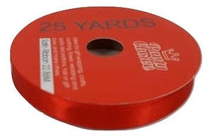 Ribbon: Satin Ribbon 1.0cm 22.86m  RED