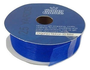 Ribbon: Organza Ribbon 2cm x 22.86m BLUE