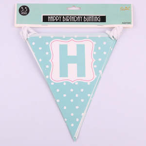 Happy Birthday Bunting in Mint