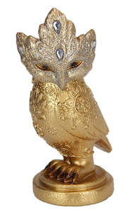15cm Gold Mystical Jewel Owl