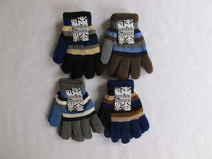 Winter: Kids Gloves Coloured Stripes