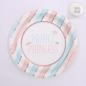 Gender Reveal Plates 23cm 12pk