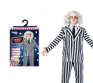 Costume Black and White Stripe Suit Adults