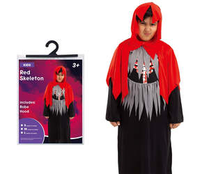 Halloween 1: Costume Red Skeleton Kids