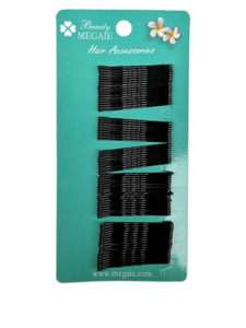 Hair Grips 5cm 72pc Curve Black