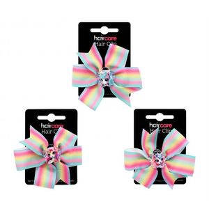Unicorn Hair Bow Clip 1pc 3 Assorted