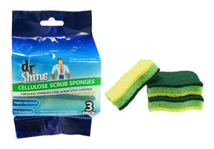 Cellulose Scrub Sponges 3 Pack