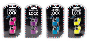 Luggage Lock 2pk 4Asst