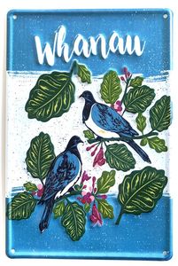 Kiwiana: 30cm Tin Wall Plaque Kereru
