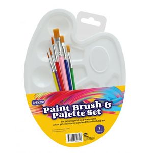 Art Supplies: Paint Brush and Palette 7 Piece Set