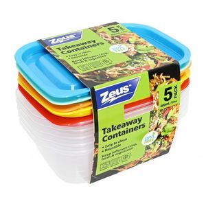 Storage: Containers W_Lids 600mL 5 Pack