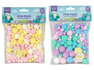 Easter Pompom w/Chicks Die Cut 27g
