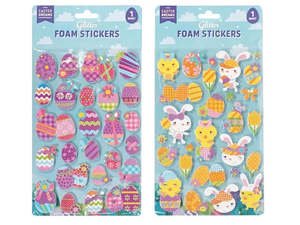 Easter Foam Sticker w/Glitter