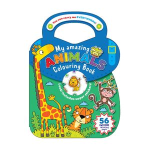 Colour+Sticker Book Animals 48+1pg 285mm