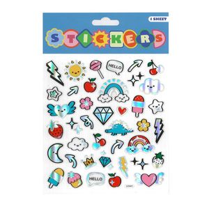 Stickers: Stickers Smiley Golden Asted 15*17cm