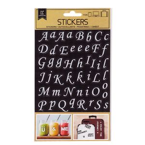 Stickers: Stickers Labels Alphabet Script White