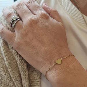 Initial Necklaces: Big Love Bracelet - Gold or Silver