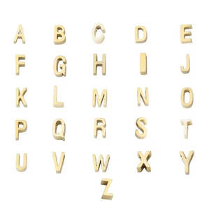 Initial Necklaces: Love Letter Charms - Gold