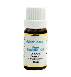 Organic Certified Pure Essential Oils: Lemon Certified Organic Essential Oil 10ml