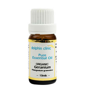 Organic Certified Pure Essential Oils: Geranium Organic Certified Essential Oil 10ml