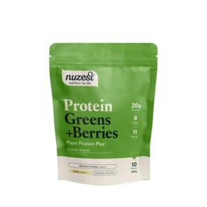 Nuzest Protein Greens + Berries 300g Vanilla Caramel