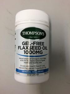 Clearance Sale 1: Thompsons Gel-free Flaxseed Oil 1000mg Capsules 100’s EXPIRY DEC/2023