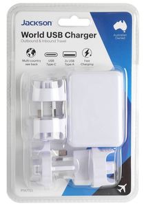 JACKSON Worldwide USB Charger Adapter. Perfect For All