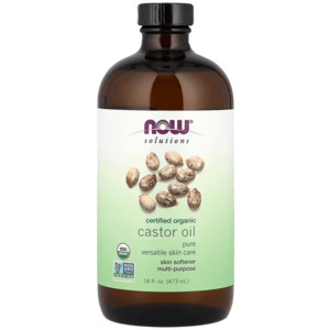 Now: Now Castor Oil Organic 473ml Glass Bottle