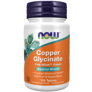 Now Copper Glycinate 3mg (Albion™) 120T