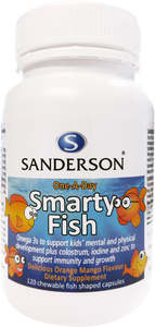 Sanderson: Sanderson Smarty Fish Omega 3 plus Colostrum, Iodine & Zinc 120 Capsules