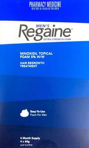 Regaine Men's Extra Strength Foam Minoxidil 5% 4 months Supply 4 * 60g