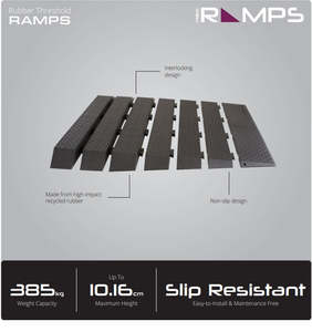 Pride Mobility: Pride Rubber Threshold Ramp