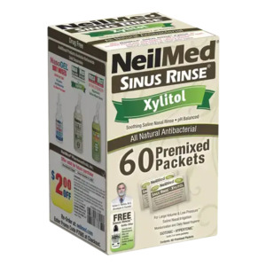 NeilMed Sinus Rinse Premixed Refill Packets With Xylitol, 60ct