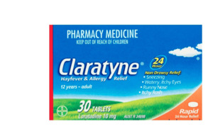 Allergies Hayfever Sinus: claratyne rapid tabs 10mg 30 tabs