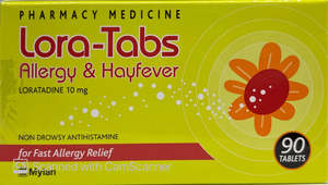 Allergies Hayfever Sinus: Lora Tabs Allergy & Hayfever tablets
