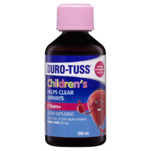 Cough And Cold: Duro-Tuss Children’s Strawberry 200 ml helps clear airways