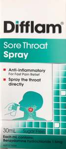 Difflam Throat Spray 30ml - Fast Relief for Sore Throat Pain