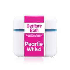Oral Health: PEARLIE WHITE DENTURE BATH - DENTURE CONTAINER WITH RINSING BASKET