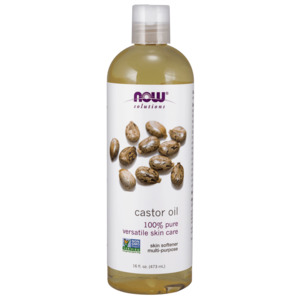 Now: NOW Castor Oil in Glass Bottle, Organic