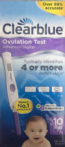 Pregnancy Fertility Aids: Advanced Digital Ovulation Test 10 Tests - Clearblue