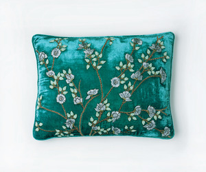 Tuileries cushion – blue jay