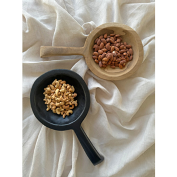 Organic Teak Tapas Bowl Black